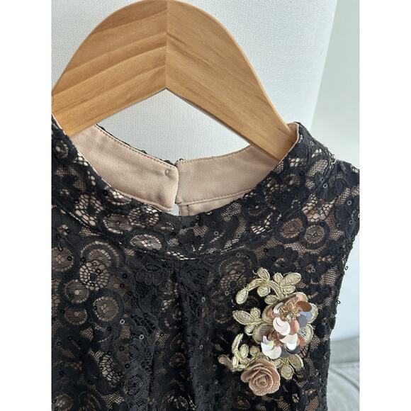 Vitg Sheer Lace Whimsygoth Fairy Goth Top Sequin Floral Applique Sleeveless XL - Picture 5 of 10